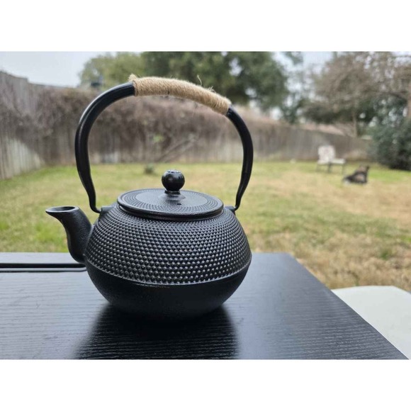 Cast Iron Tetsubin Teapot Black Hobnail Tea Kettle - Picture 2 of 8